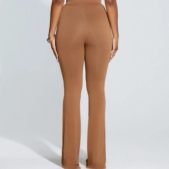 Naked Wardrobe The NW Knockin' Boots Pant in Brown Sugar - Picture 2 of 3